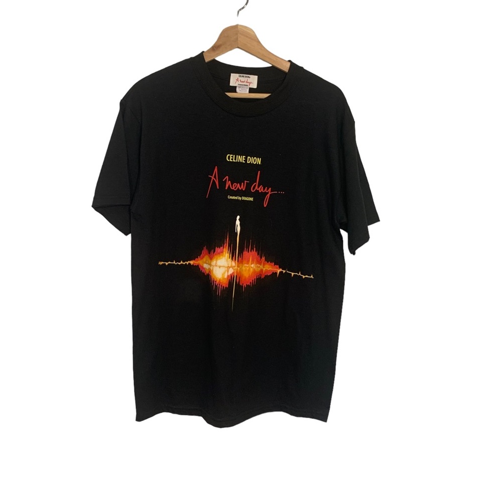 Celine Dion A New Day by Dragone Short Sleeve Tee Size Medium
